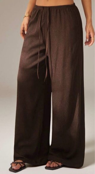 Pantalón ancho marrón
