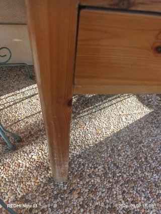 3 mesas de madera de pino