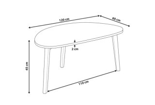 Mesa de centro blanca diseño nórdico