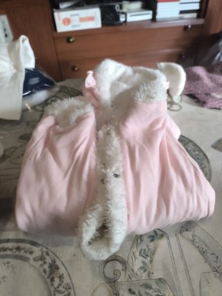 Buzo rosa con capucha 0/3 meses