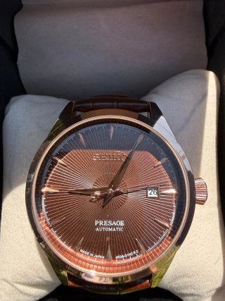 Reloj SK Automático Acero Inoxidable Marrón.