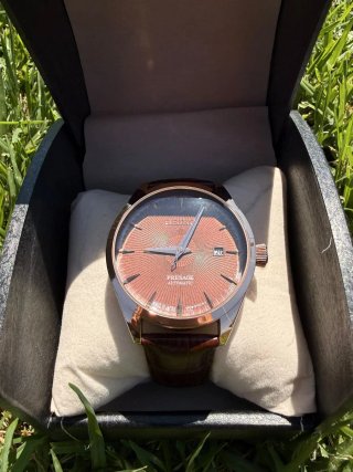 Reloj SK Automático Acero Inoxidable Marrón.