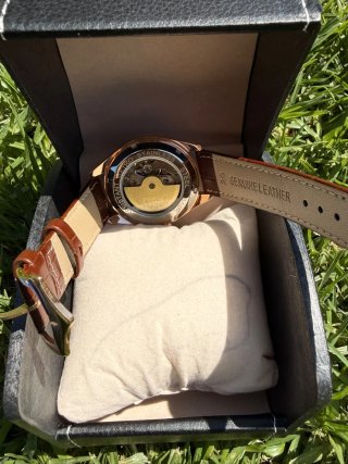 Reloj SK Automático Acero Inoxidable Marrón.