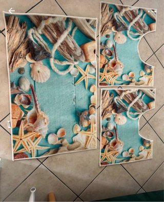 Tappetini bagno set 3 pezzi
