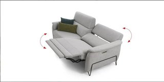 Sofá relax motorizado cardio Estel Wood de 192 cm