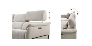 Sofá relax motorizado cardio Estel Wood de 192 cm