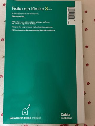 ERANTZUNAK FISIKA ETA KIMIKA Y MATEMÁTICAS 3DBH