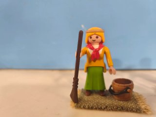 Playmobil figuras limpiadoras con cubo