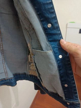 Cazadora Vaquera Desigual Talla L Bordada