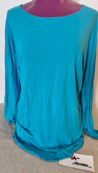 Camiseta manga larga elastizada celeste