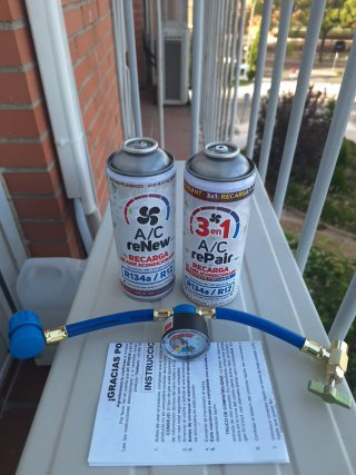Kit Recarga A/C R134a + Tapa Fugas