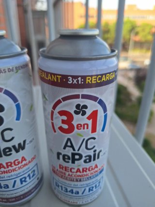 Kit Recarga A/C R134a + Tapa Fugas