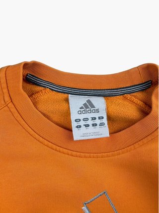 Vintage Sweater Adidas Big Logo Orange Y2K Retro
