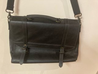 Bolso Cartera Negro Cuero