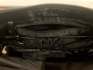 Bolso Cartera Negro Cuero