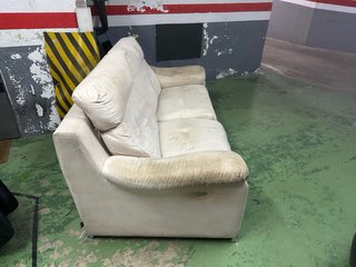 Sofá de 3 plazas electrico en tela y ante