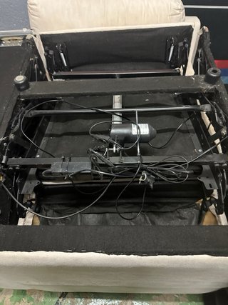 Sofá de 3 plazas electrico en tela y ante
