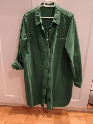 Chaqueta larga verde
