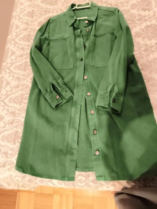 Chaqueta larga verde