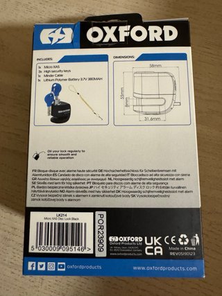 Candado Oxford Micro XA5