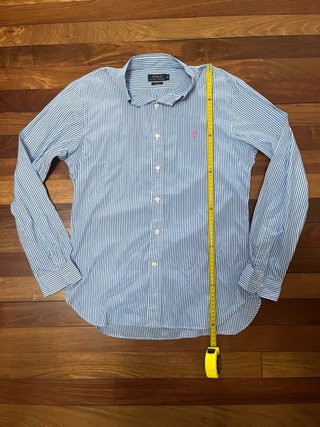 Camisa Polo Ralph Lauren Rayas Azul y Blanco