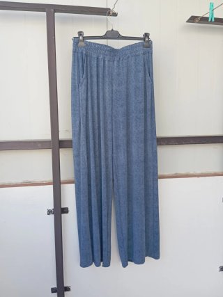 Pantalón ancho mujer azul