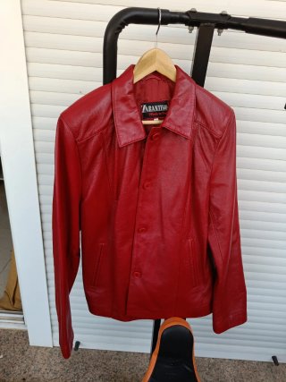 Chaqueta de cuero Zarantino Talla 50 Roja