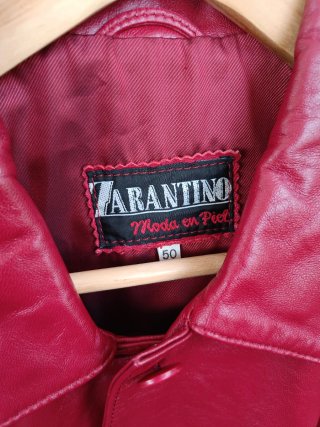 Chaqueta de cuero Zarantino Talla 50 Roja