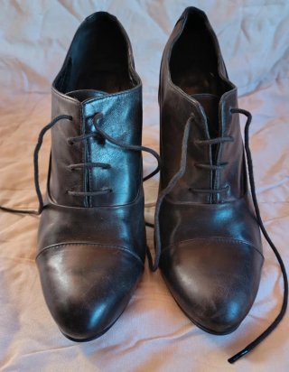 Zara Tacones de Piel Estilo Botines Talla 37