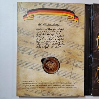 Libro Conmemorativo Medallas Himno Nacional Alemán