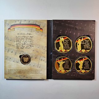 Libro Conmemorativo Medallas Himno Nacional Alemán