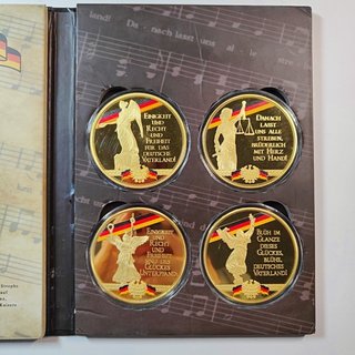 Libro Conmemorativo Medallas Himno Nacional Alemán