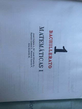 Matemáticas I 1 Bachillerato
