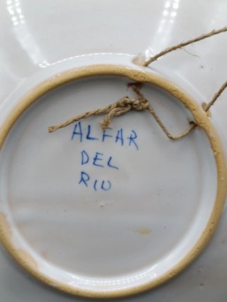 Plato cerámica Alfar del Río