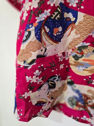 Camisa estilo kimono japonés T. XL