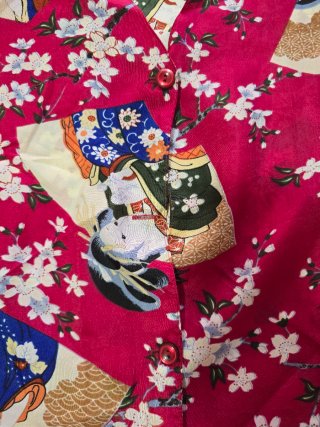 Camisa estilo kimono japonés T. XL