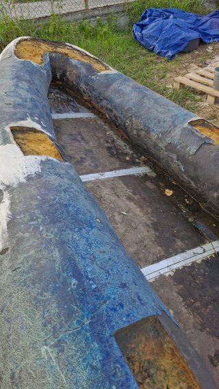 Zodiac 3m enfibrada y espumada, para arreglar