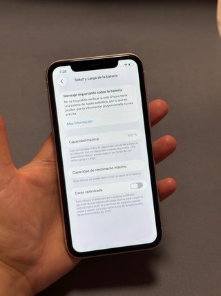 iPhone 11 Blanco 128GB - Batería 100%