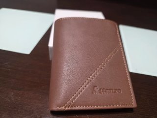 Cartera de piel Attanze marrón
