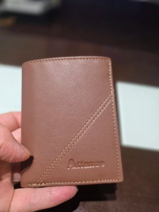 Cartera de piel Attanze marrón