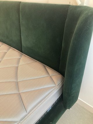 Cama Ikea Tufjord 160x200 Terciopelo Verde+somier