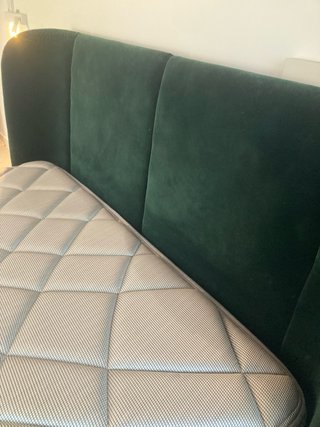Cama Ikea Tufjord 160x200 Terciopelo Verde+somier