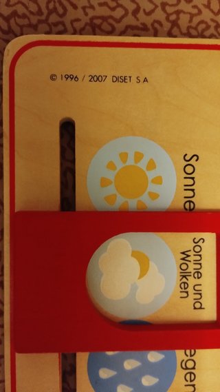 Reloj calendario Goula madera iniciación al alemán