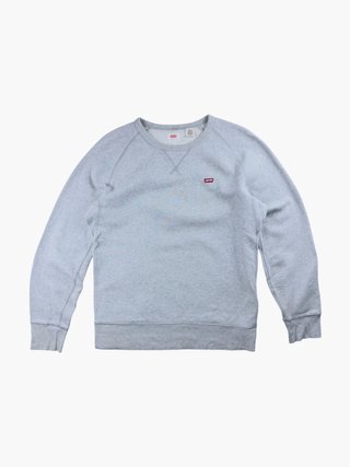 Vintage Sweater Levis Small Logo Grey Y2K Retro