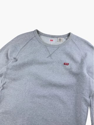 Vintage Sweater Levis Small Logo Grey Y2K Retro