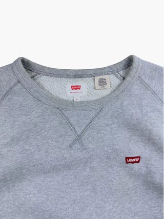 Vintage Sweater Levis Small Logo Grey Y2K Retro