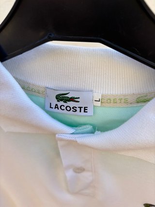 Polo Lacoste Blanco Talla L