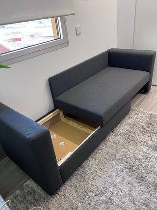 Sofá Cama IKEA SKÖNABÄCK 2 Plazas Gris Oscuro