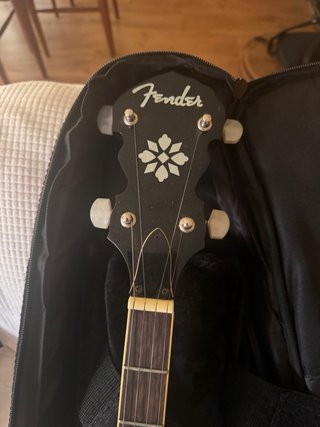 Banjo Fender con funda.