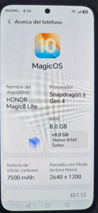 MOVIL Honor Magic8 Lite NFC 5G Caja
